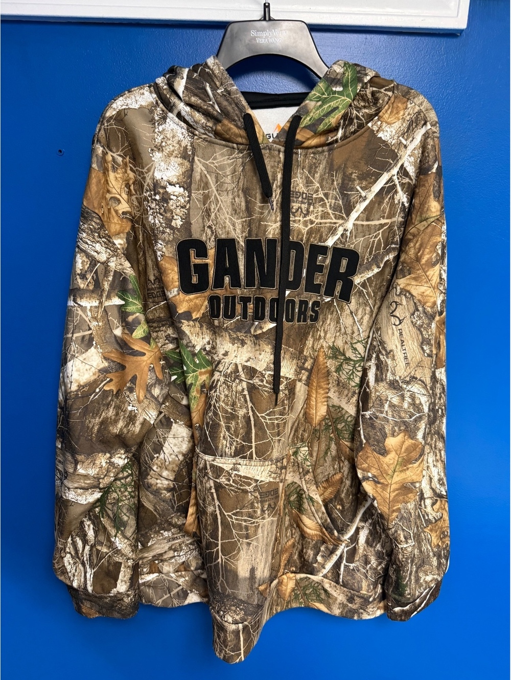 Gander Outdoors Mens XL Realtree Edge Camo Fleece Hoodie Hunting Sweatshirt